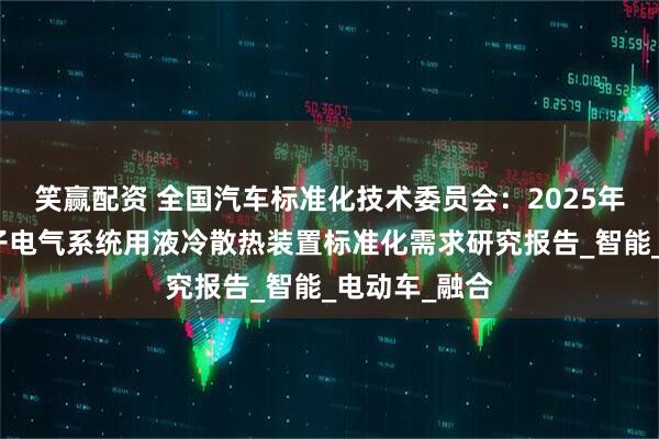 笑赢配资 全国汽车标准化技术委员会：2025年汽车低压电子电气系统用液冷散热装置标准化需求研究报告_智能_电动车_融合